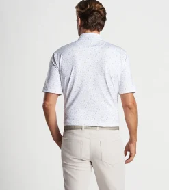 New Peter Millar 5 O'clock In Fiji Performance Jersey Polo White