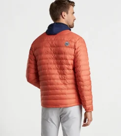New Peter Millar All Course Jacket Burning Sunset