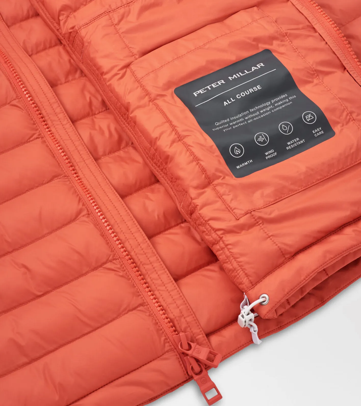 New Peter Millar All Course Jacket Burning Sunset