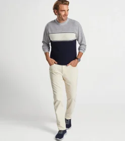 Discount Peter Millar Alpine Crew Navy/Gale Grey