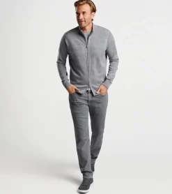 Sale Peter Millar Alpine Reversible Full-Zip Cardigan Gale Grey