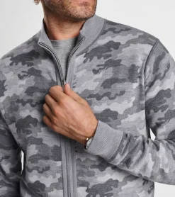 Sale Peter Millar Alpine Reversible Full-Zip Cardigan Gale Grey