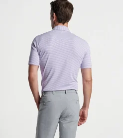 Best Peter Millar Alto Performance Jersey Polo WHITE/VALENCIA