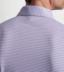 Best Peter Millar Alto Performance Jersey Polo WHITE/VALENCIA