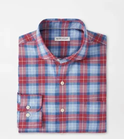 Fashion Peter Millar Alton Cotton Sport Shirt Cottage Blue