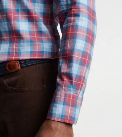 Fashion Peter Millar Alton Cotton Sport Shirt Cottage Blue