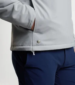 Clearance Peter Millar Approach Insulated Half-Snap Hoodie Gale Grey
