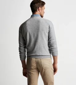 Sale Peter Millar Artisan Crafted Cashmere Flex Crew Gale Grey