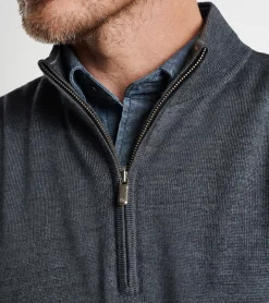 Hot Peter Millar Autumn Crest Quarter-Zip Vest Charcoal
