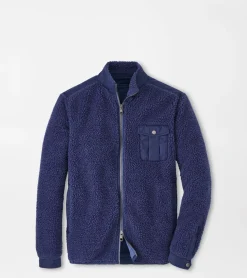 Hot Peter Millar Autumn Pile Fleece Jacket STAR DUST