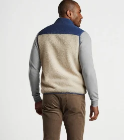 Fashion Peter Millar Autumn Pile Fleece Vest Sandstone
