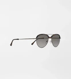 New Peter Millar Aviator Sunglasses Anthracite