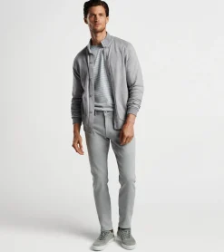 New Peter Millar Baldwin Button Front Knit Jacket British Grey