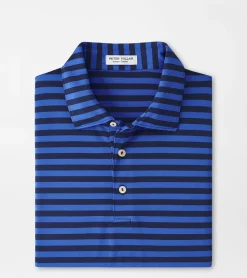 Clearance Peter Millar Baldwin Performance Mesh Polo NAVY/SAPPHIRE