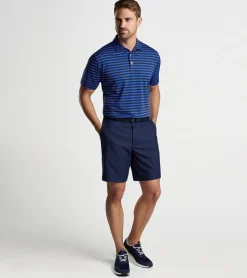 Clearance Peter Millar Baldwin Performance Mesh Polo NAVY/SAPPHIRE