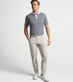 New Peter Millar Bass Performance Jersey Polo British Grey