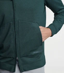 Sale Peter Millar Beaumont Performance Full-Zip Hoodie BALSAM