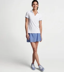 Outlet Peter Millar Betty Drop V Polo Cape Red/ White