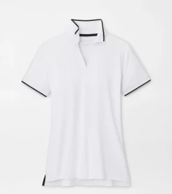 Hot Peter Millar Betty Drop-V Polo STORM/WHITE