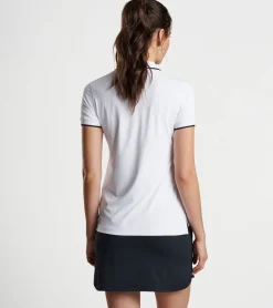 Hot Peter Millar Betty Drop-V Polo STORM/WHITE