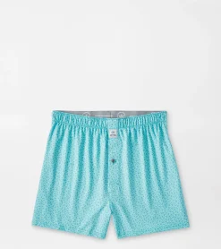 New Peter Millar Birdie Time Performance Boxer Short CABANA BLUE