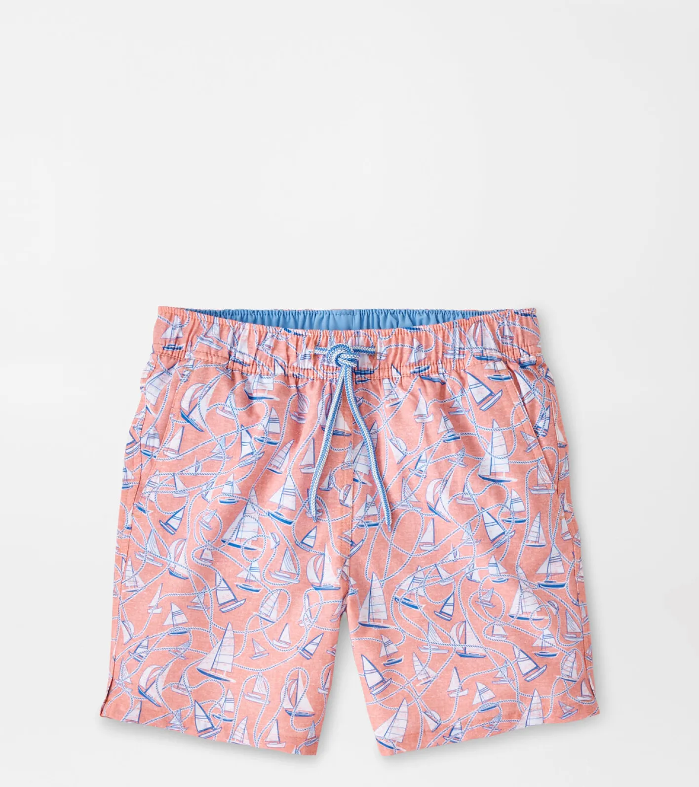 Online Peter Millar Boats And Ropes Youth Swim Trunk PEACH BLOOM