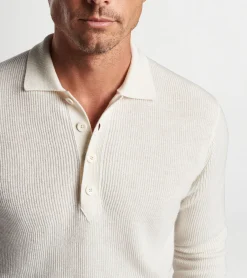Fashion Peter Millar Brixham Sweater Polo Almond