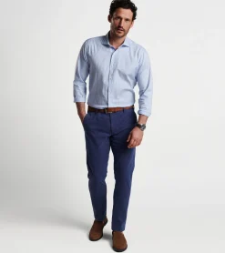 Online Peter Millar Brookhaven Cotton Sport Shirt Gale Grey