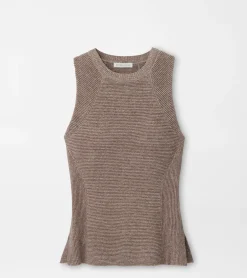 Hot Peter Millar Campbell Ottoman Rib Sleeveless Sweater Espresso
