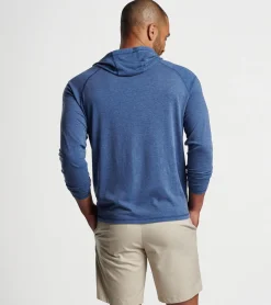 Best Peter Millar Cannon Popover Hoodie Atlantic Blue