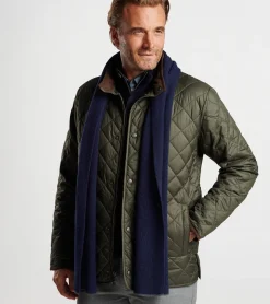 Fashion Peter Millar Cashmere English Rib Scarf Light Grey