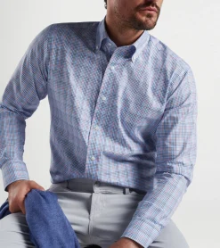 Online Peter Millar Castillo Cotton Sport Shirt Tahoe Blue