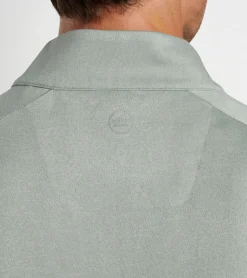 New Peter Millar Cloudglow Performance Half-Zip Gale Grey
