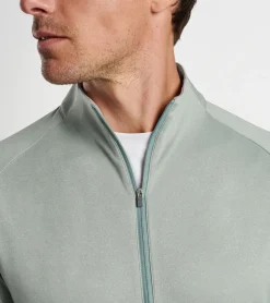 New Peter Millar Cloudglow Performance Half-Zip Gale Grey
