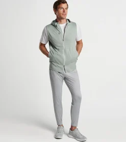 Sale Peter Millar Cloudglow Performance Hoodie Vest SAGE FOG