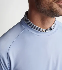 Best Peter Millar Cradle Performance Crewneck ICEBERG BLUE