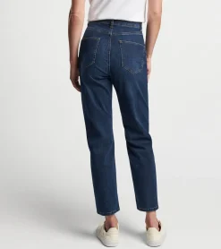 Outlet Peter Millar Crawford High Rise Straight Crop Denim Jean SUMMER INDIGO