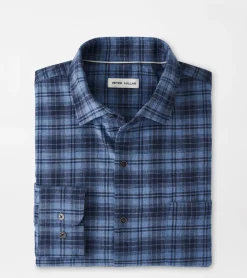 Clearance Peter Millar Crestline Cotton Sport Shirt TWILIGHT BLUE