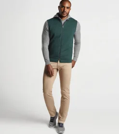 Discount Peter Millar Crown Sweater Fleece Vest BALSAM