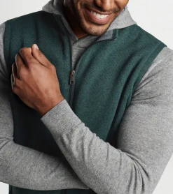 Discount Peter Millar Crown Sweater Fleece Vest BALSAM