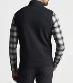 Discount Peter Millar Crown Sweater Fleece Vest Black
