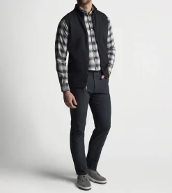 Discount Peter Millar Crown Sweater Fleece Vest Black