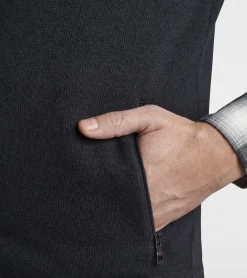 Discount Peter Millar Crown Sweater Fleece Vest Black