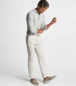 Outlet Peter Millar Croxley Long-Sleeve Polo Blue Frost