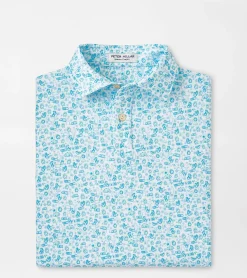 New Peter Millar Deja Vu Youth Performance Jersey Polo White