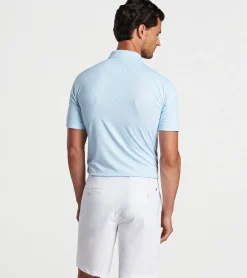 Discount Peter Millar Diamond In The Rough Performance Jersey Polo Blue Frost