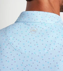 Discount Peter Millar Diamond In The Rough Performance Jersey Polo Blue Frost