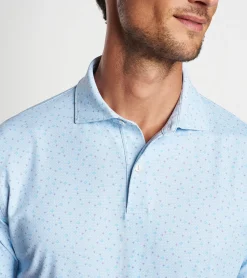 Discount Peter Millar Diamond In The Rough Performance Jersey Polo Blue Frost