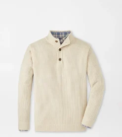 Fashion Peter Millar Digby 3 Button Mock Winter Ivory
