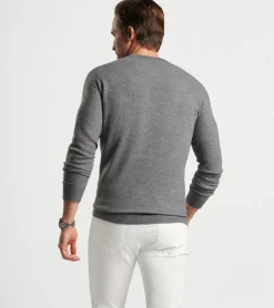 Hot Peter Millar Dover High V-Neck Gale Grey